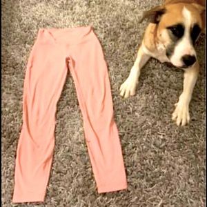 Pink Lululemon high align, size 8, like new, worn 5 times.